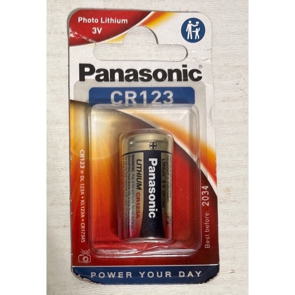 Panasonic Lithium Battery Photo CR123 3V Best Before 2034 Cameras & Devices
